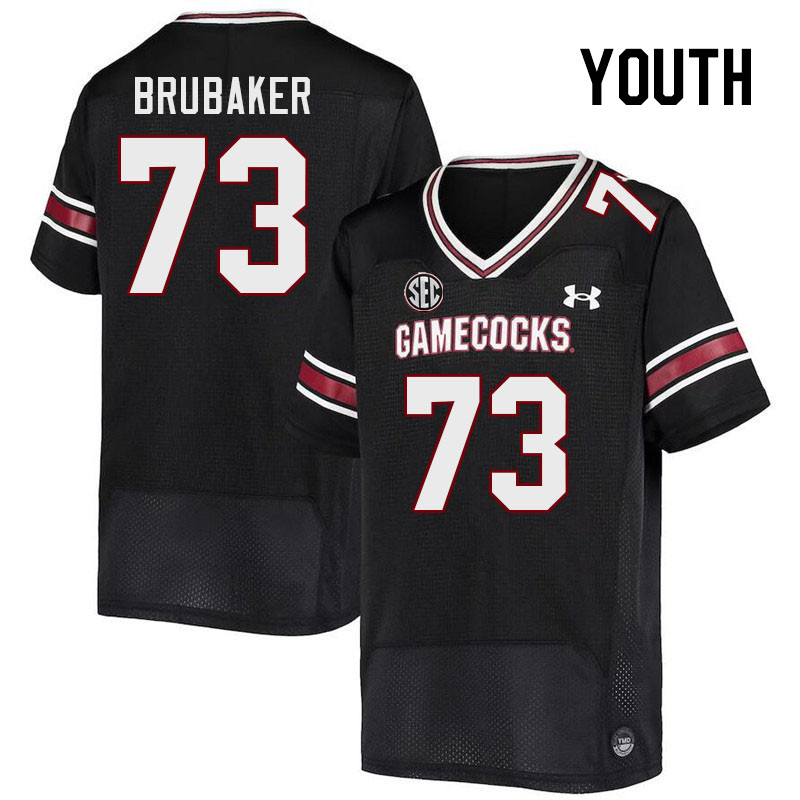 Youth #73 Ryan Brubaker South Carolina Gamecocks 2023 College Football Jerseys Stitched-Black